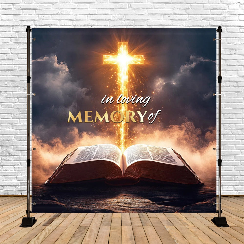 Memorial Backdrops Sacred Strength Tribute Personalized Backdrop UK CSH6-387