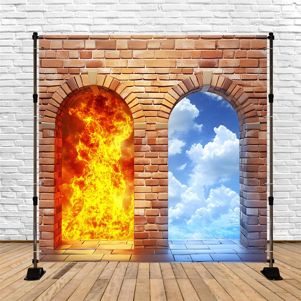 Memorial Backdrop Ideas Sacred Trial Entryway Backdrop UK CSH6-390