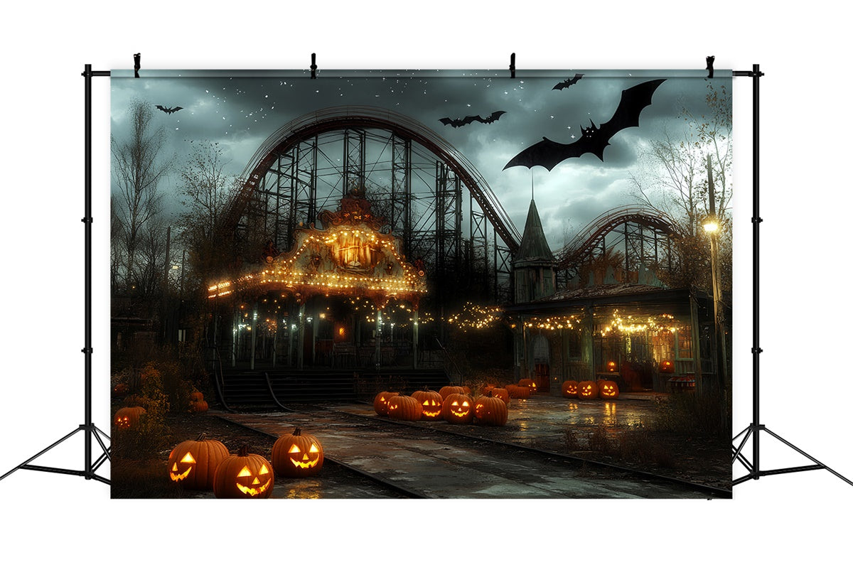 Halloween Photo Backdrops Haunted Lights Carnival Backdrop UK CSH6-69
