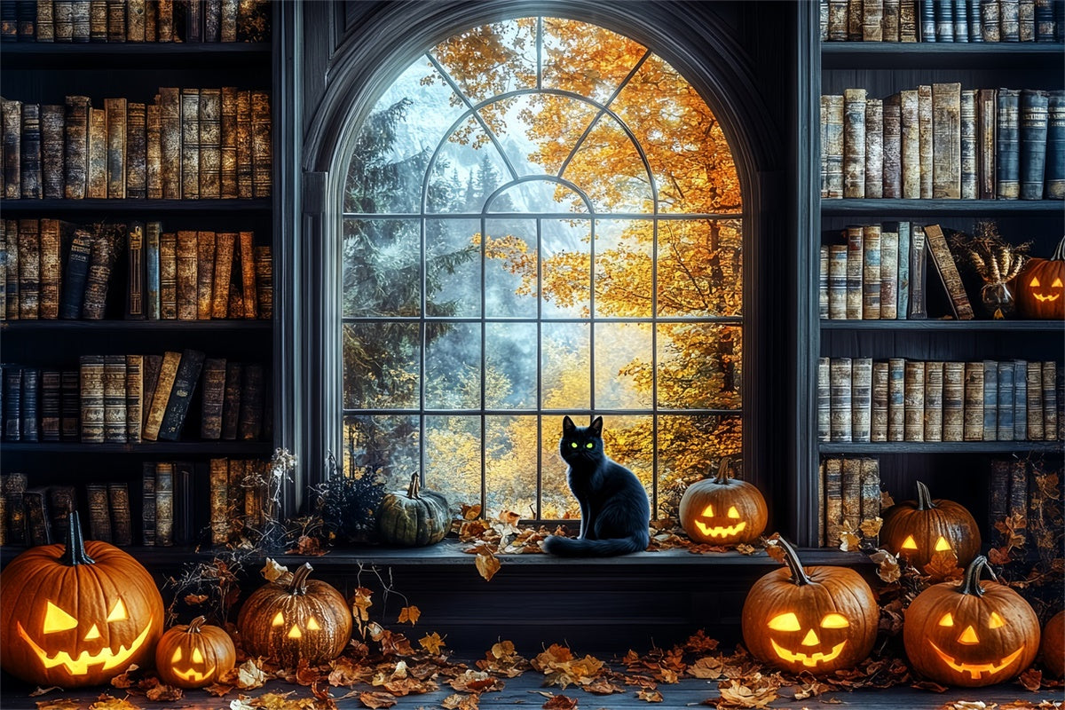 Halloween Backdrop Ideas Enchanted Halloween Library Backdrop UK CSH6-79