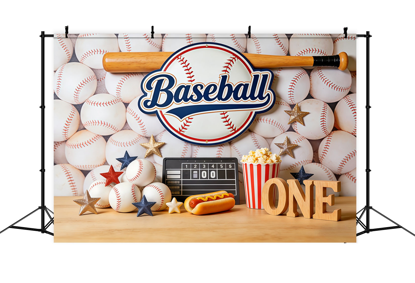 Baseball Photo Backdrop 1st Birthday Party Decor Sports Theme Backdrop UK CSH61-182