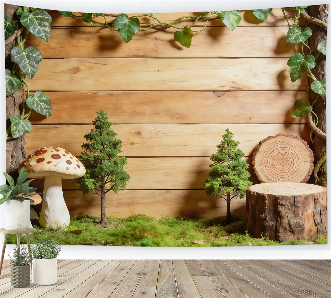 Forest Backdrop Rustic Wood Ivy Display Forest Photo Booth Backdrop UK CSH61-205