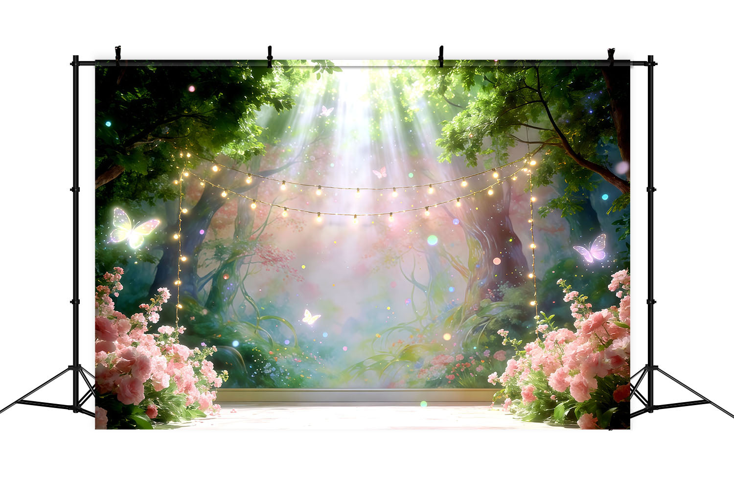 Enchanted Forest Theme Backdrop Fairy Light Woodland Stage Photography Backdrop Forest UK CSH61-222
