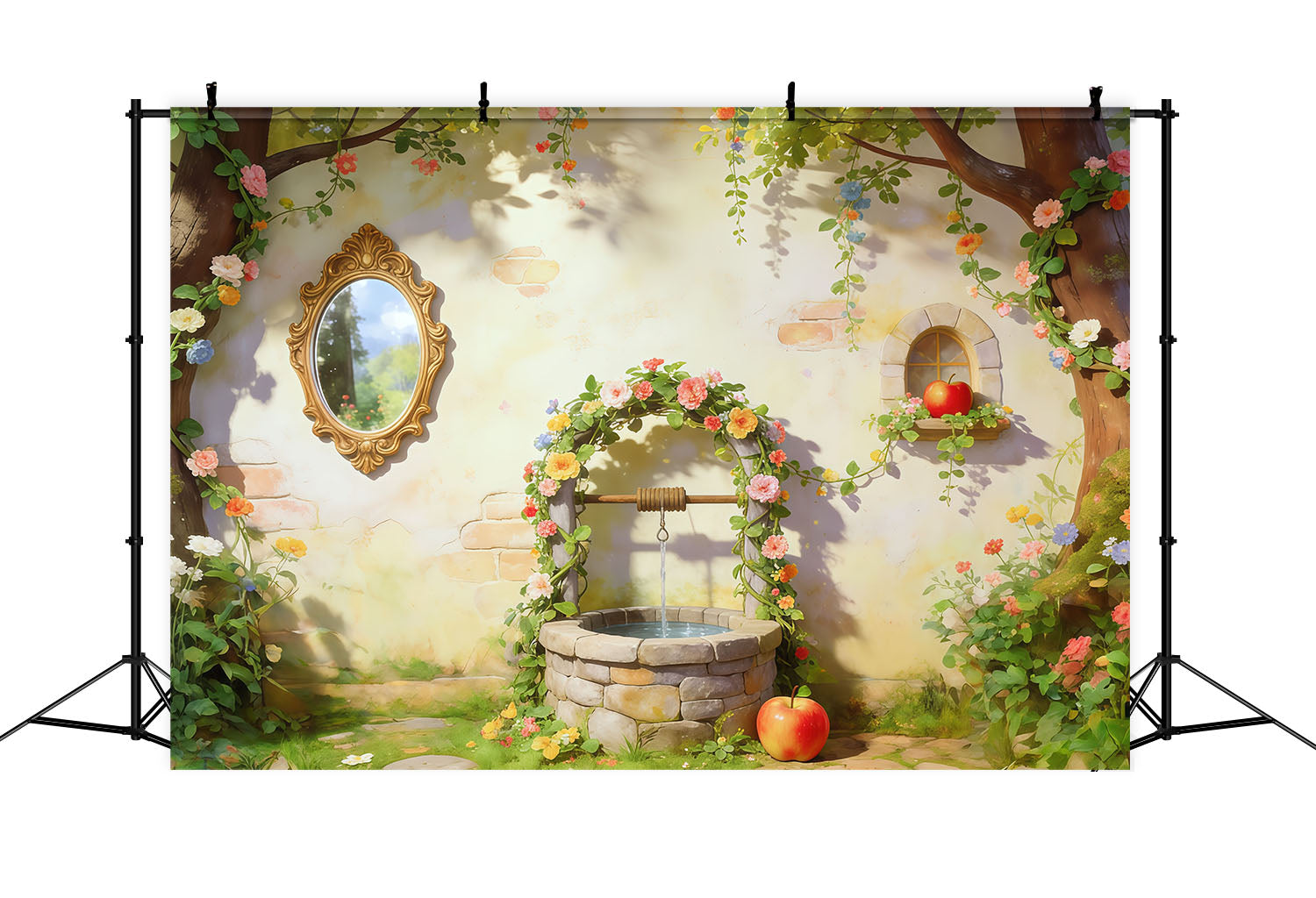 Fantasy Forest Backdrop Enchanted Garden Wishing Well Forest Photo Backdrops UK CSH61-225