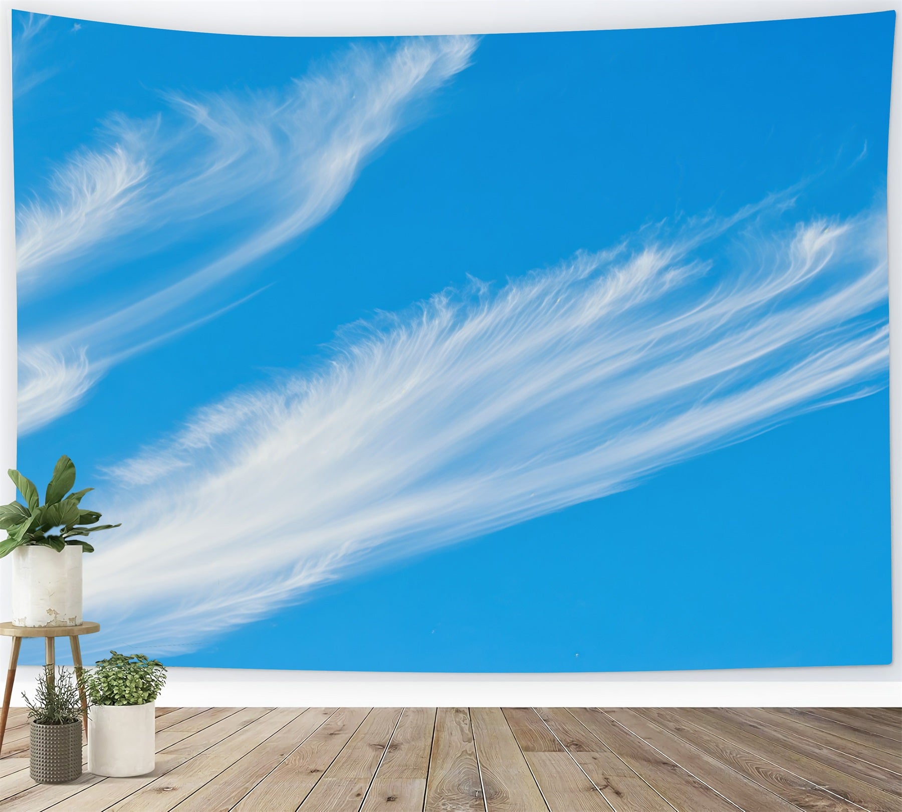 Sky Backdrop Photography Wispy Cirrus Blue Sky Cloud Backdrop UK CSH62-135