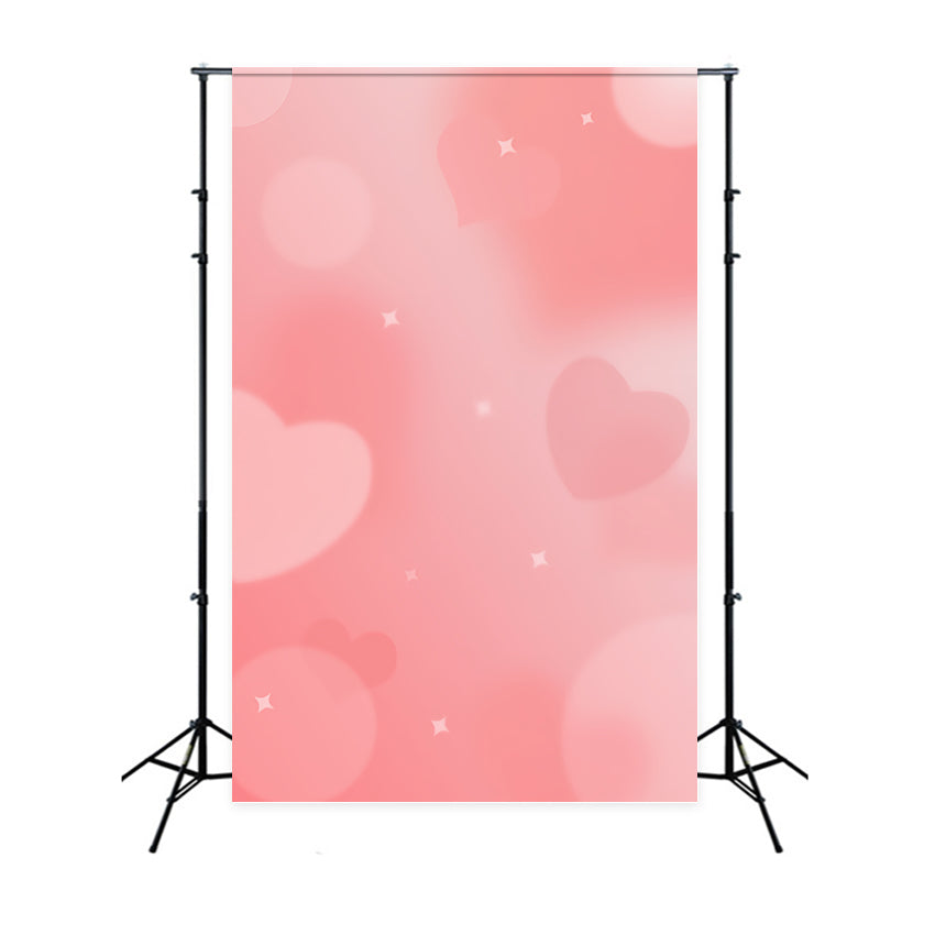 Gradient Photo Backdrop Dreamy Pink Love Heart Sparkle Headshot Backdrop UK CSH62-49