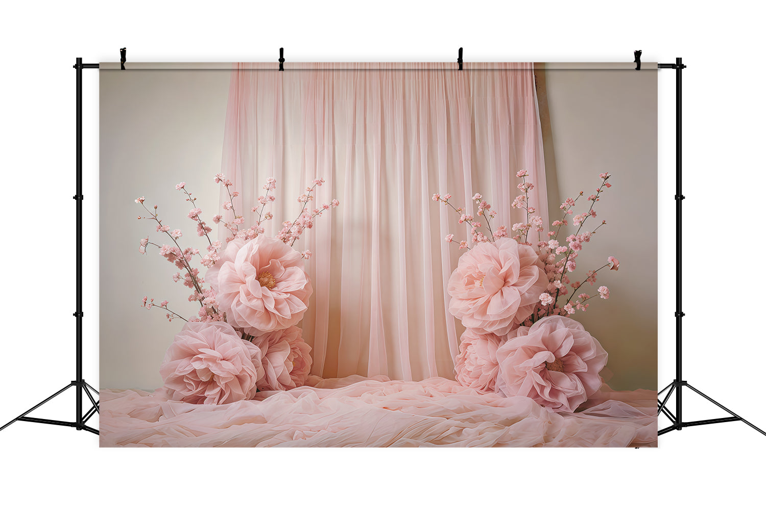 Mothers Day Flower Backdrop Blush Draped Floral Blossom Display Mothers Day Photo Backdrop Ideas UK CSH63-104