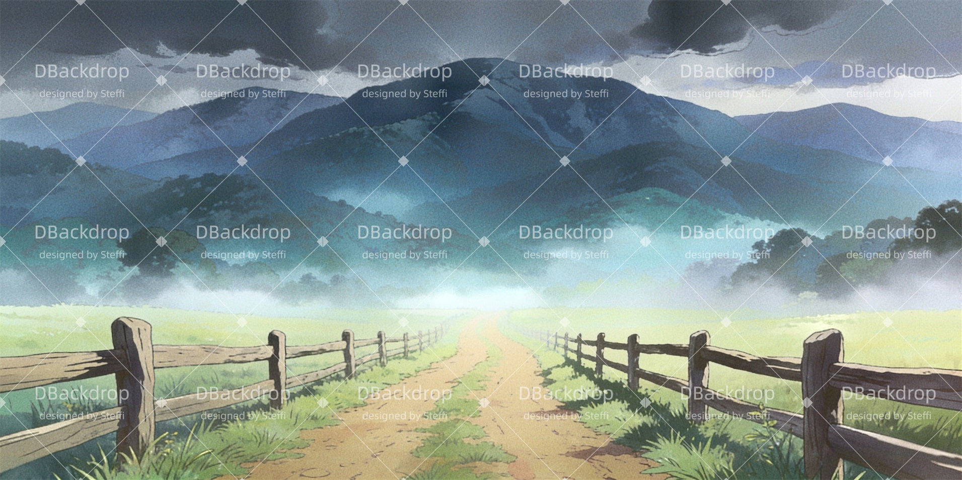 Scenic Backdrops Blue Ridge Mountains Professional Stage Backdrops UK CSH63-T11