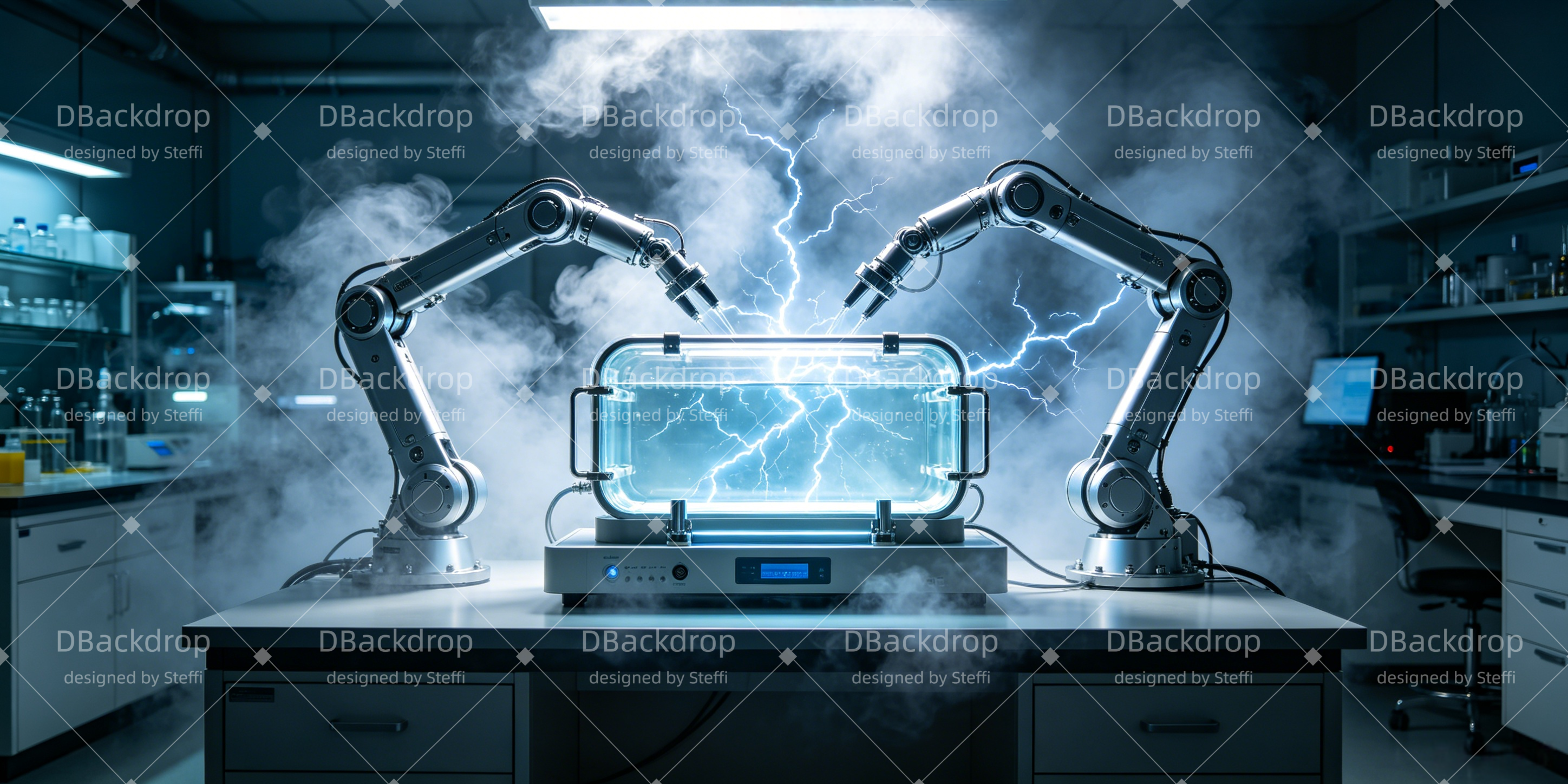 Large Stage Backdrops Robotic Energy Chamber UK Theater Backdrop CSH66-T36