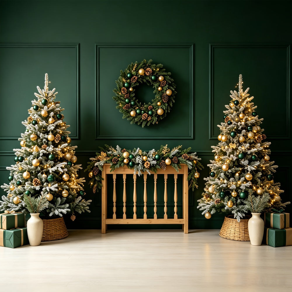 Christmas Headboard Backdrop Emerald Gold Nursery Decor Christmas Photo Backdrop UK CSH69-28