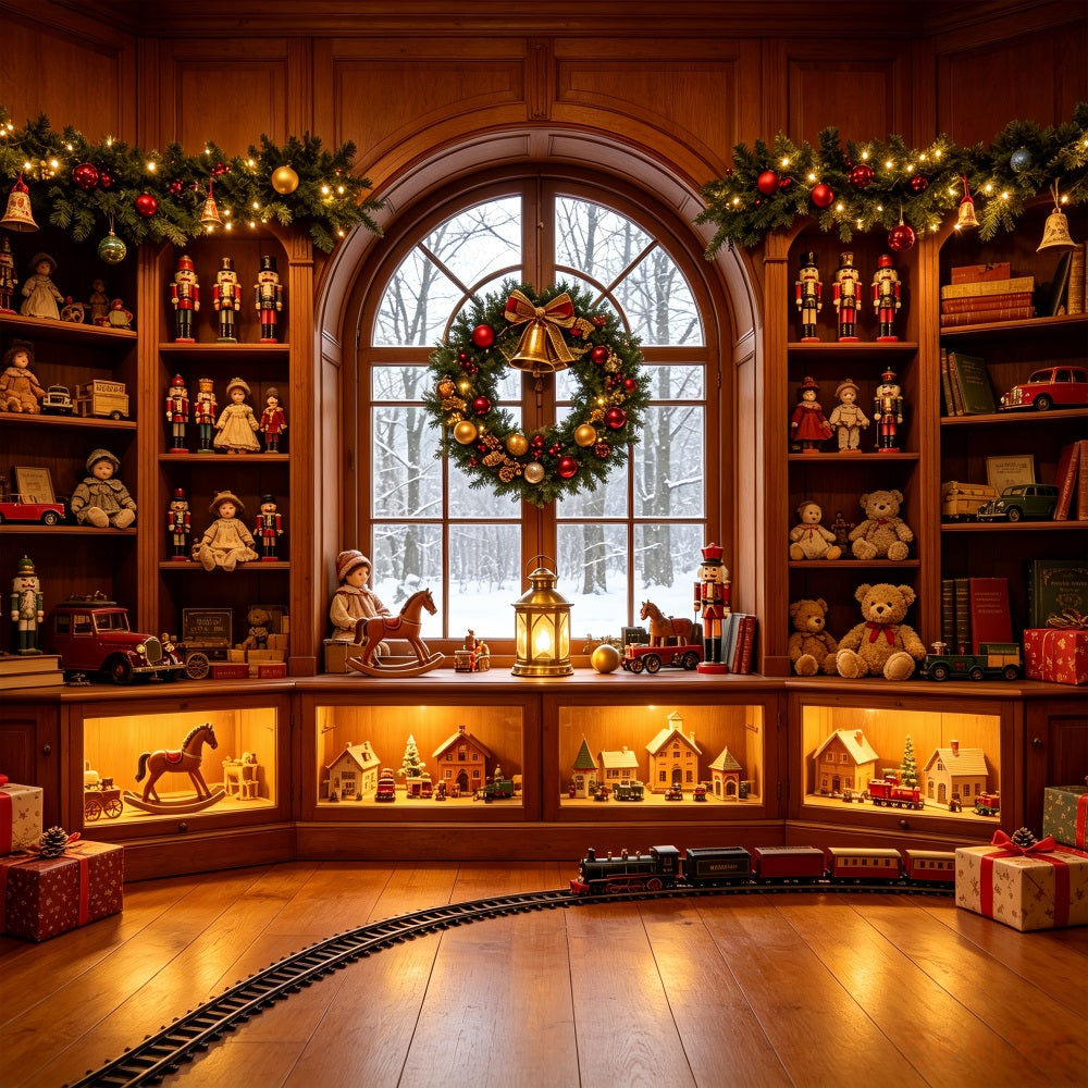 Christmas Themed Backdrops Nutcracker Toy Library Display Christmas Wall Backdrop UK CSH69-36