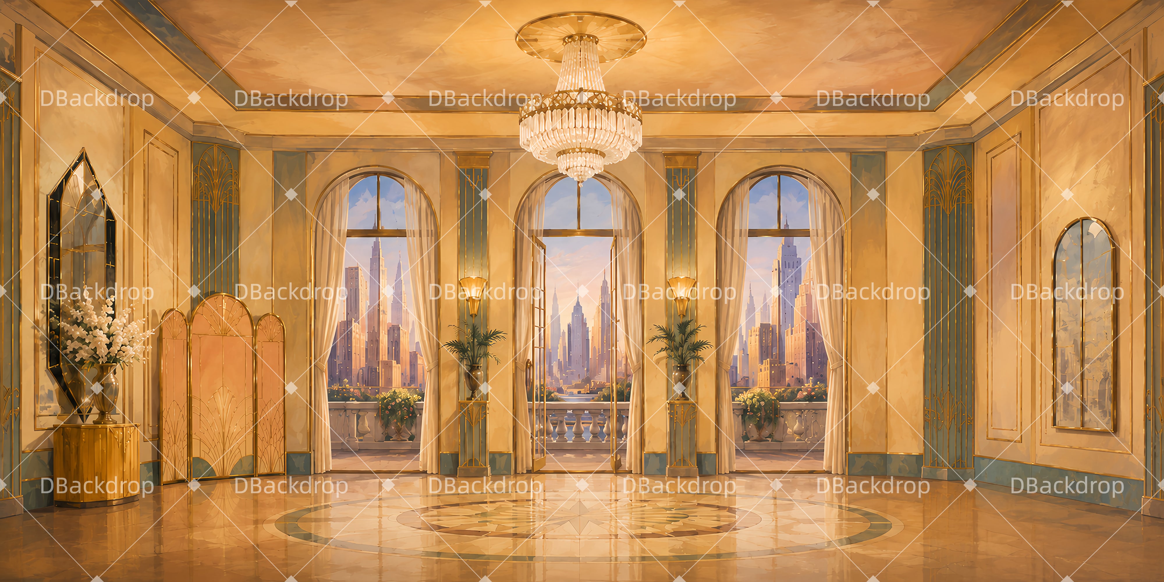 School Play Backdrops Penthouse Salon Performance Backdrop UK DLS65-T19