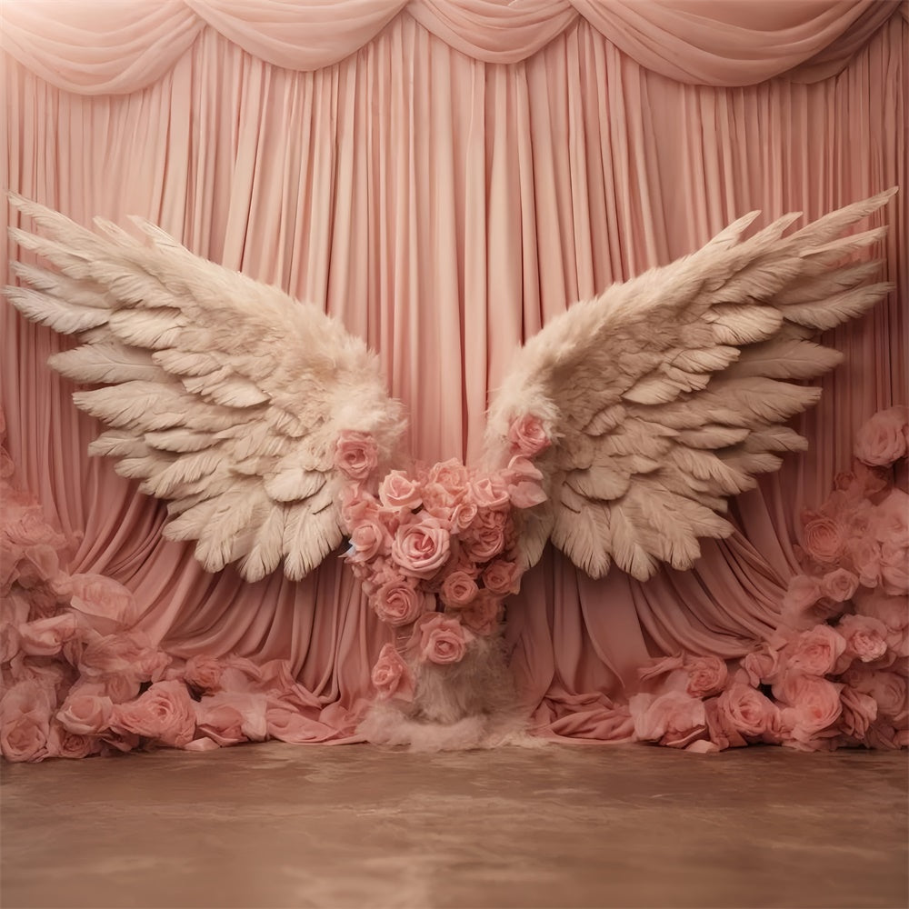Backdrop For Mothers Day Rose Blossom Angel Wings Backdrop UK GQ2-132