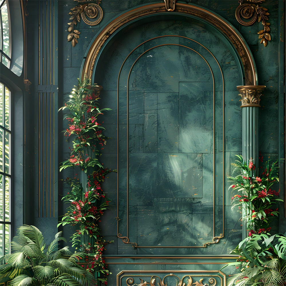 Happy Mother's Day Backdrop Opulent Green Wall Plants Backdrop UK GQ2-152