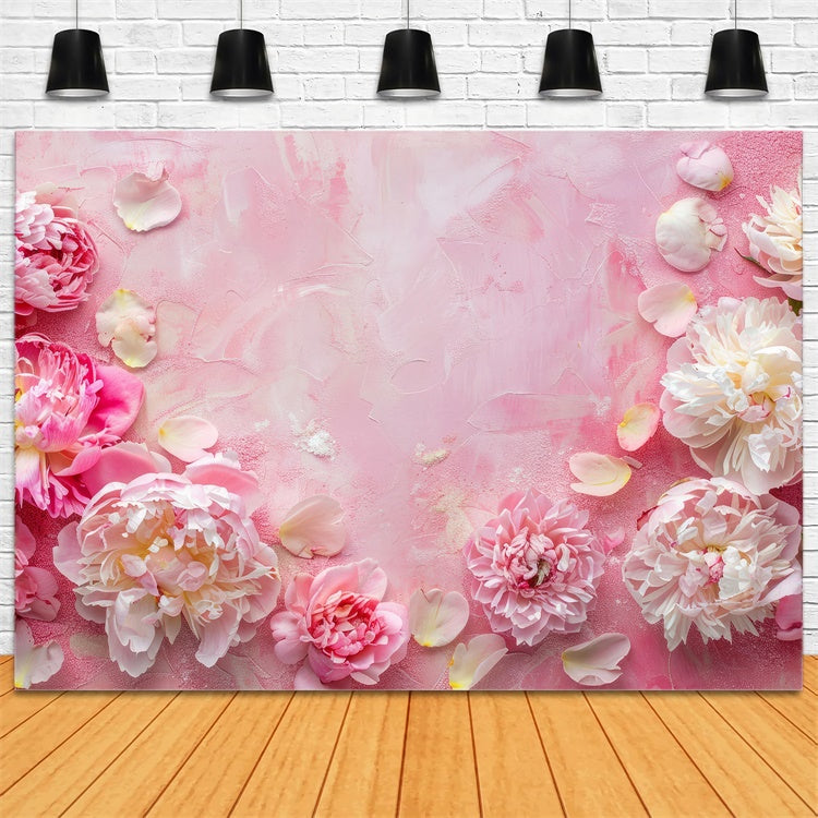 Mother's Day Backdrop Ideas Dreamy Peony Soft Petal Backdrop UK GQ2-171