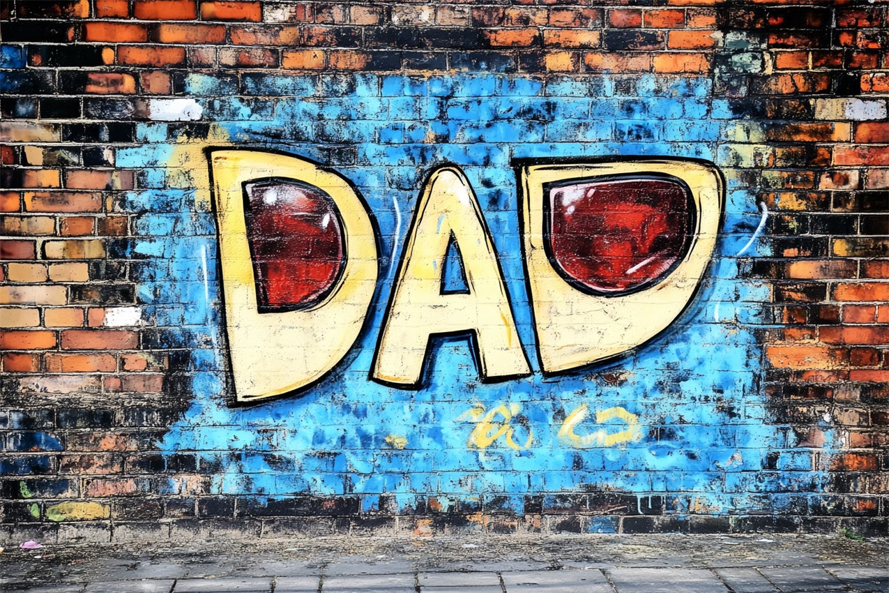 Fathers Day Backdrop Funky Graffiti Dad Wall Backdrop UK GQ2-207