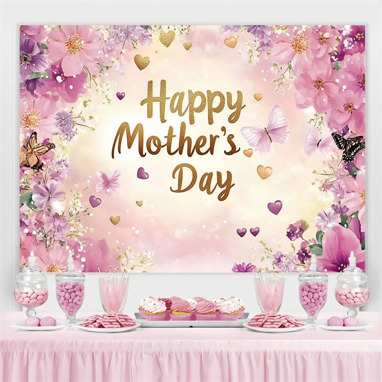 Mother's Day Backdrop Romantic Butterfly Garden Custom Backdrop UK GQ3-160