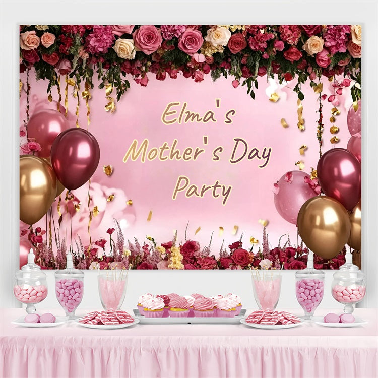Mothers Day Backdrops Luxury Floral Balloon Personalized Backdrop UK GQ3-185