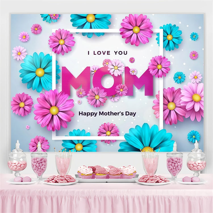 Mother's Day Backdrop Vibrant Daisy Festive Customized Backdrop UK GQ3-204