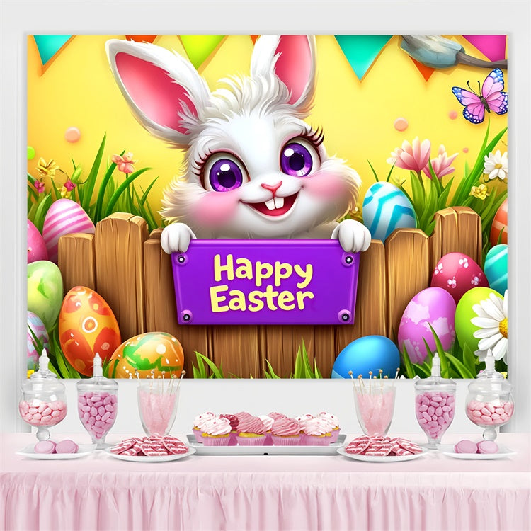 Easter Picture Backdrops Vibrant Bunny Egg Garden Custom Backdrop UK GQ3-216