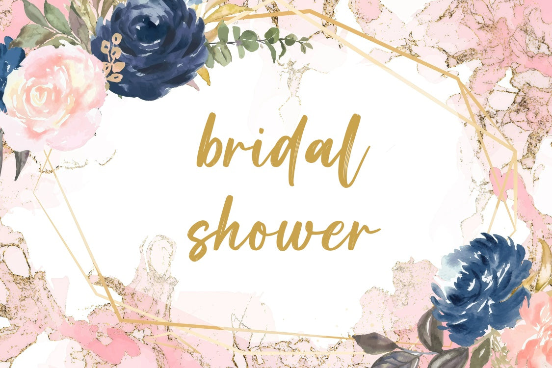 Bridal Shower Backdrop Elegant Watercolor Flower Customized Backdrop UK GQ3-218