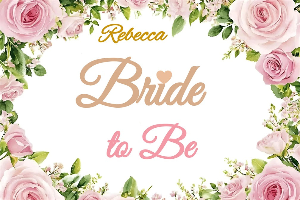 Custom Bridal Shower Photo Backdrop Romantic Rose Garden Backdrop UK GQ3-223