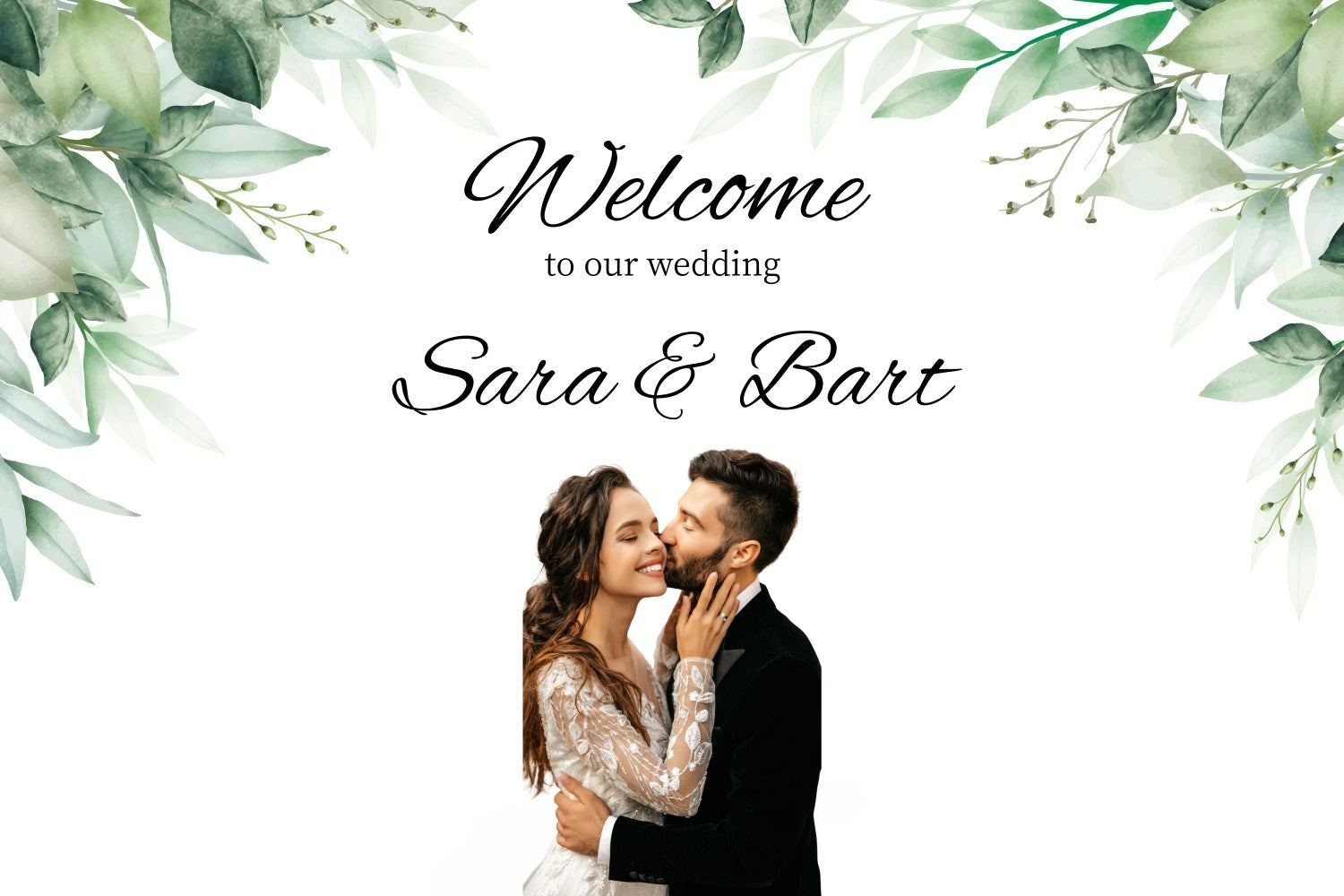 Custom Wedding Backdrops Natural Style Green Foliage Backdrop UK GQ3-231