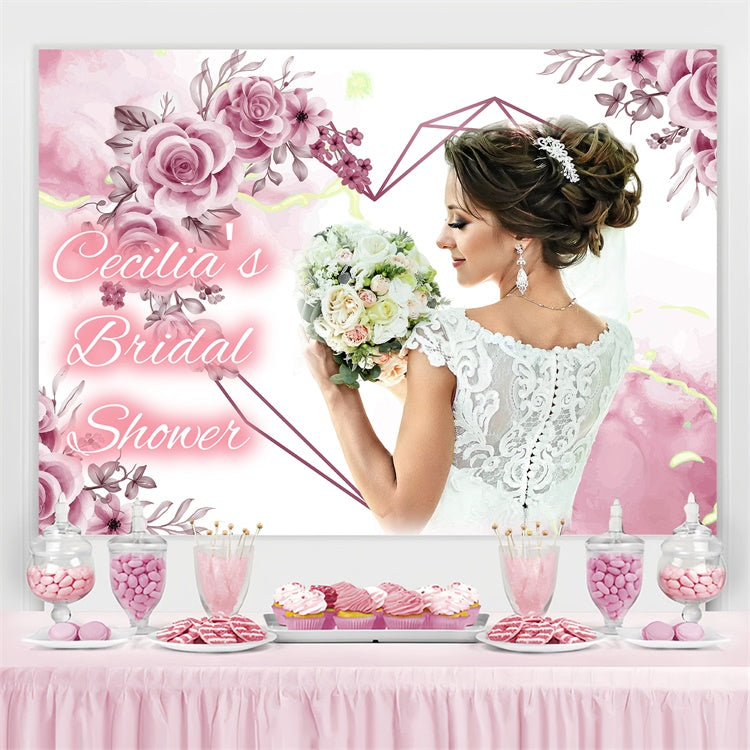 Bridal Shower Backdrops For Photos Dreamy Rose Garden Customized Backdrop UK GQ3-236