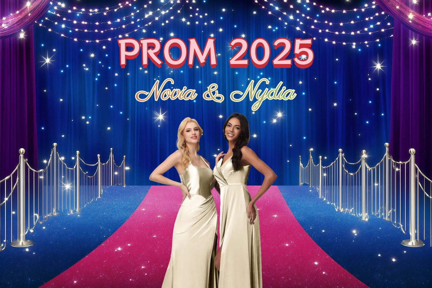 Prom Backdrops Glittering Blue Curtain Graduation Party Custom Backdrop UK GQ3-243