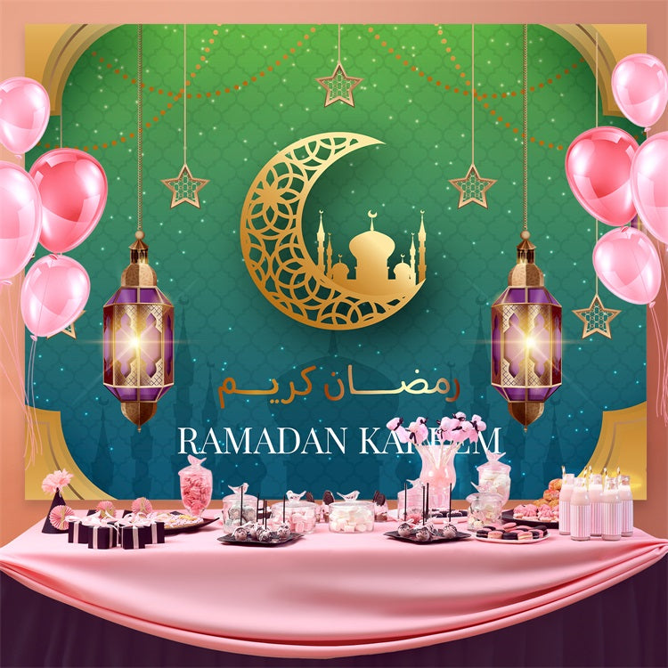 Ramadan Backdrops Vibrant Lantern Festival Backdrop UK GQ3-3