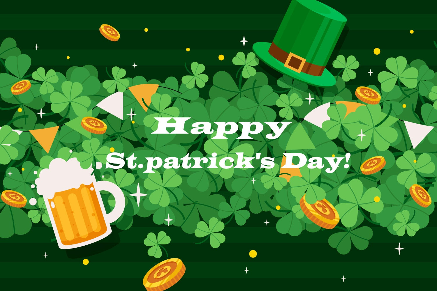 St Patrick's Day Backdrops Lucky Green Party Sparkle Backdrop UK GQ3-53