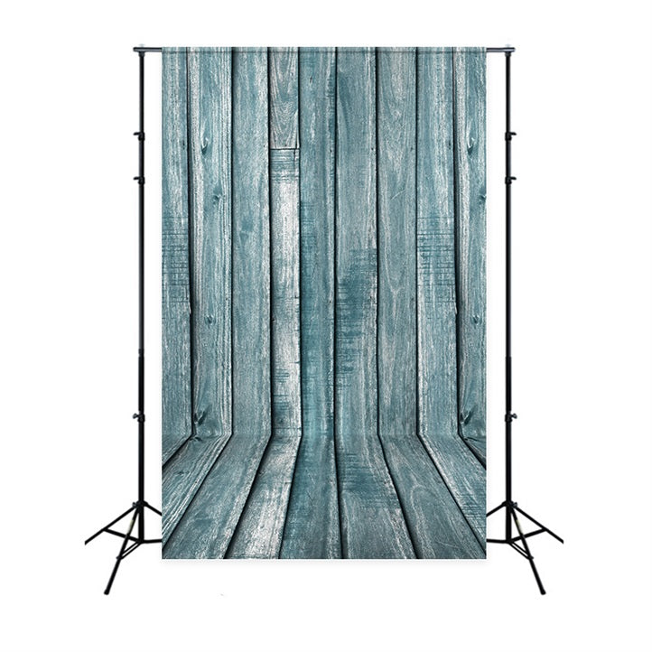 Wood Floor Backdrop Blue Wooden Wall Floor Backdrop UK GQ4-100