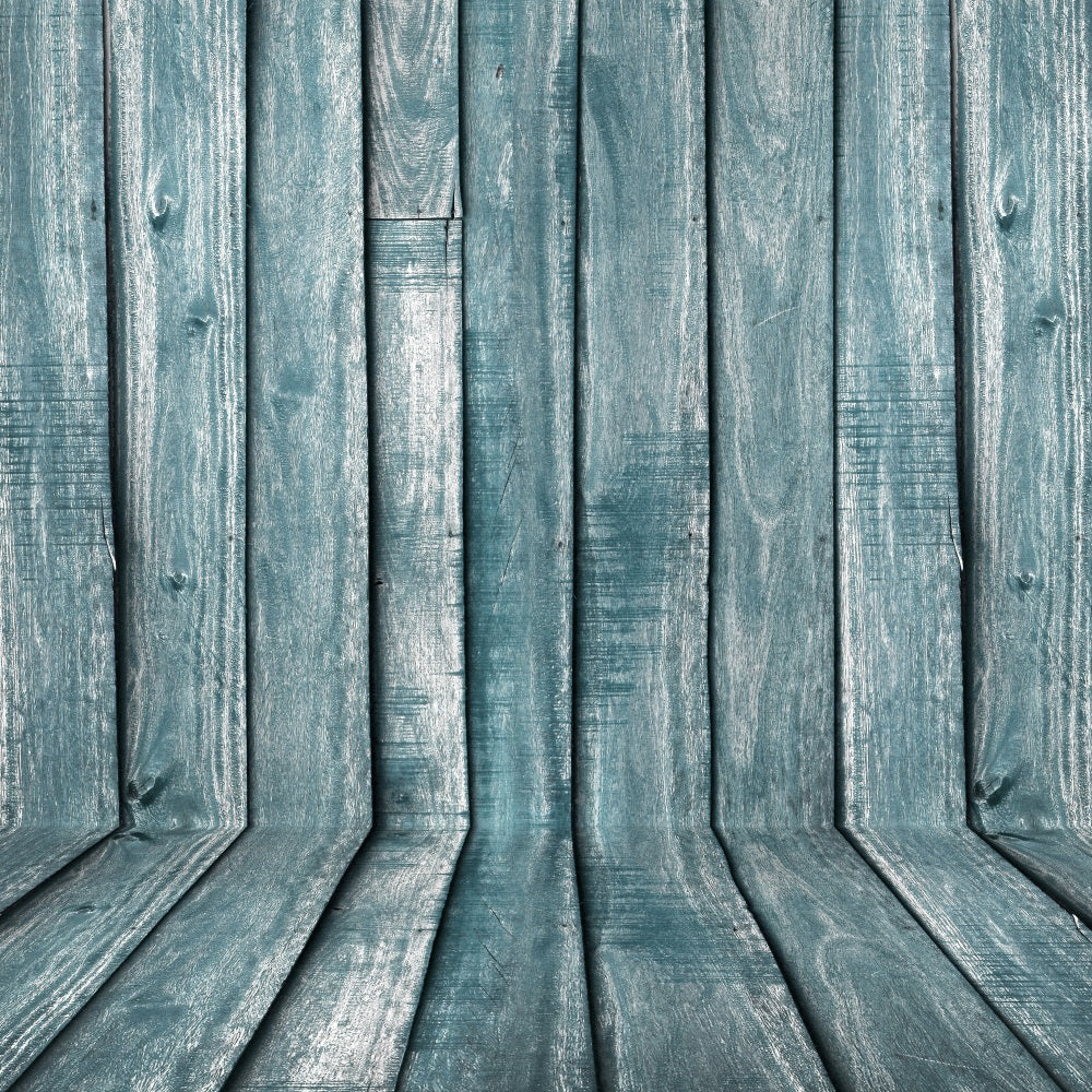 Wood Floor Backdrop Blue Wooden Wall Floor Backdrop UK GQ4-100