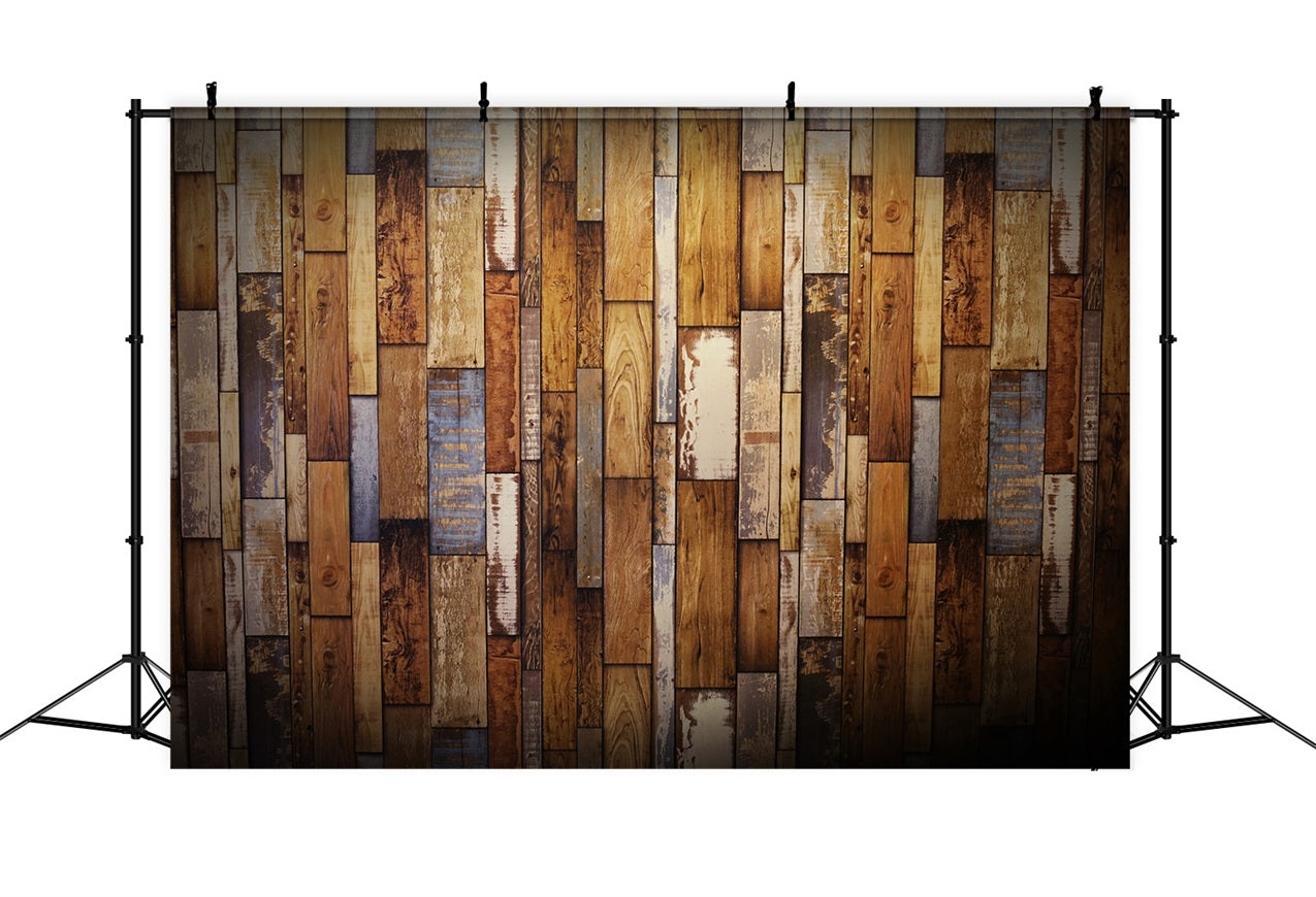 Dark Wood Backdrop Patchwork Wall Backdrop UK GQ4-105