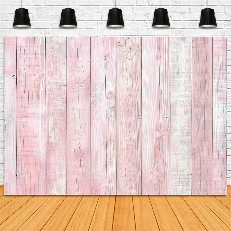 Rustic Wood Backdrop Vintage Pink Washed Backdrop UK GQ4-106