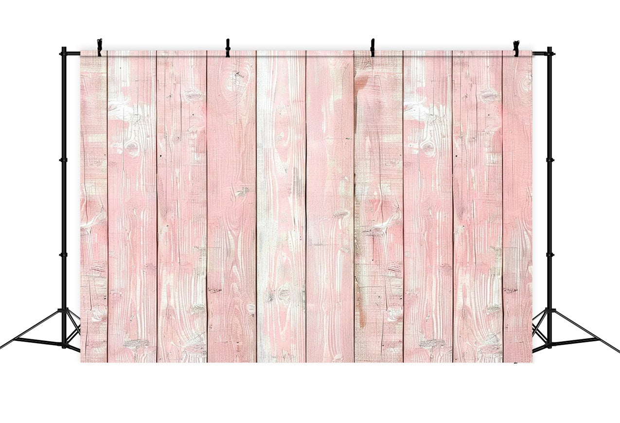Wood Photography Backdrop Romantic Pink Backdrop UK GQ4-114