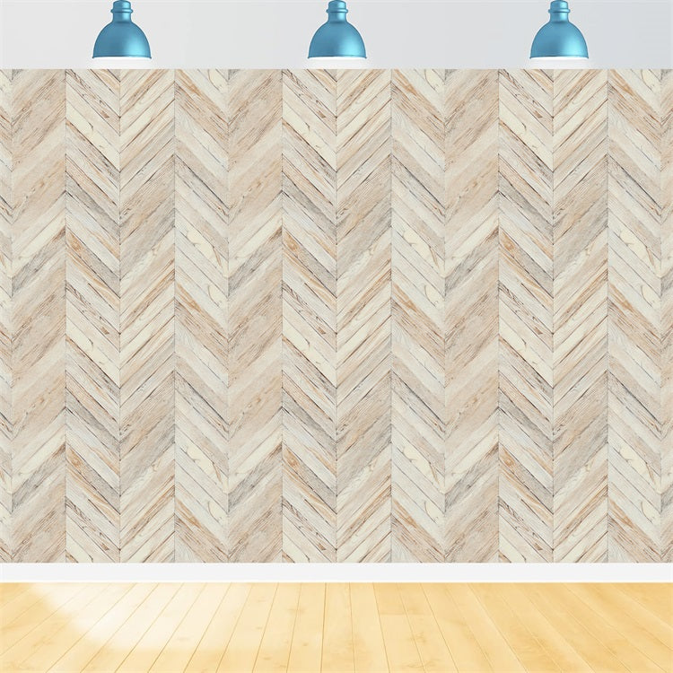Wood Photography Backdrop Beige Chevron Backdrop UK GQ4-131