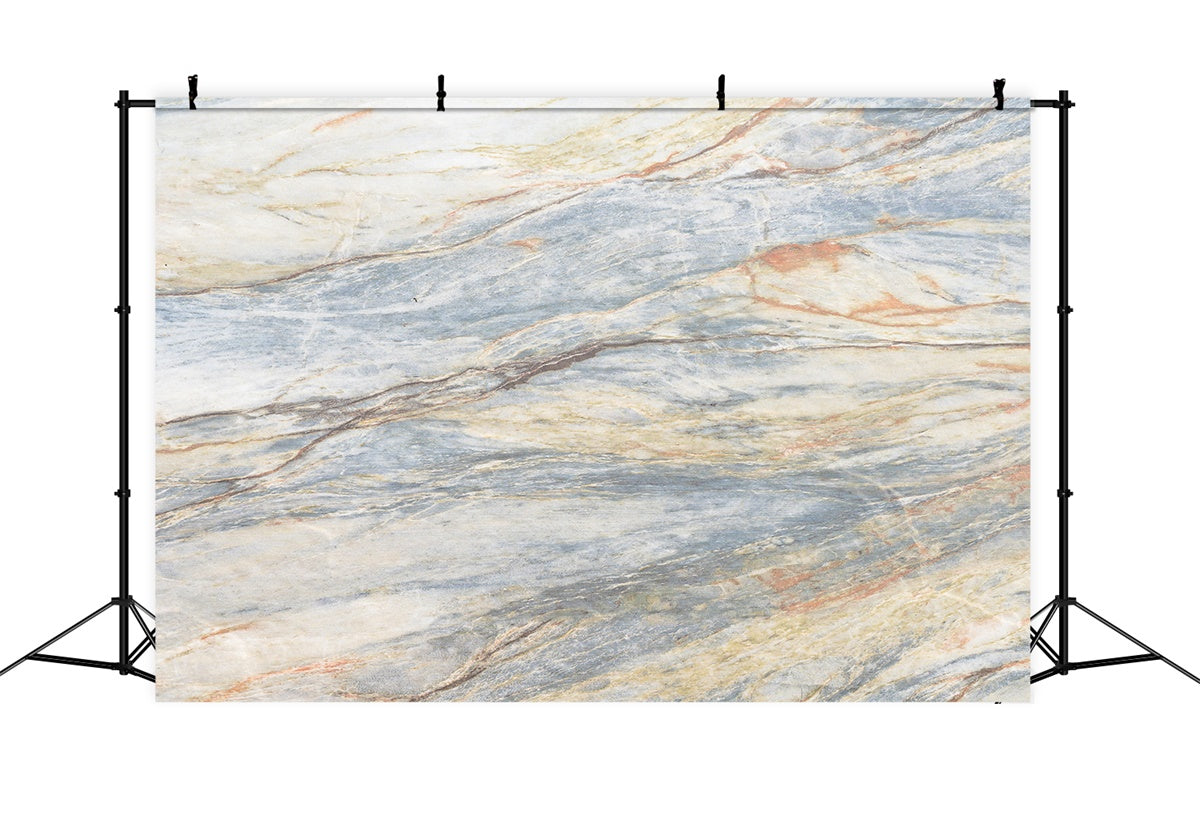 Marble Photography Backdrop Blue Beige Abstract Backdrop UK GQ4-134