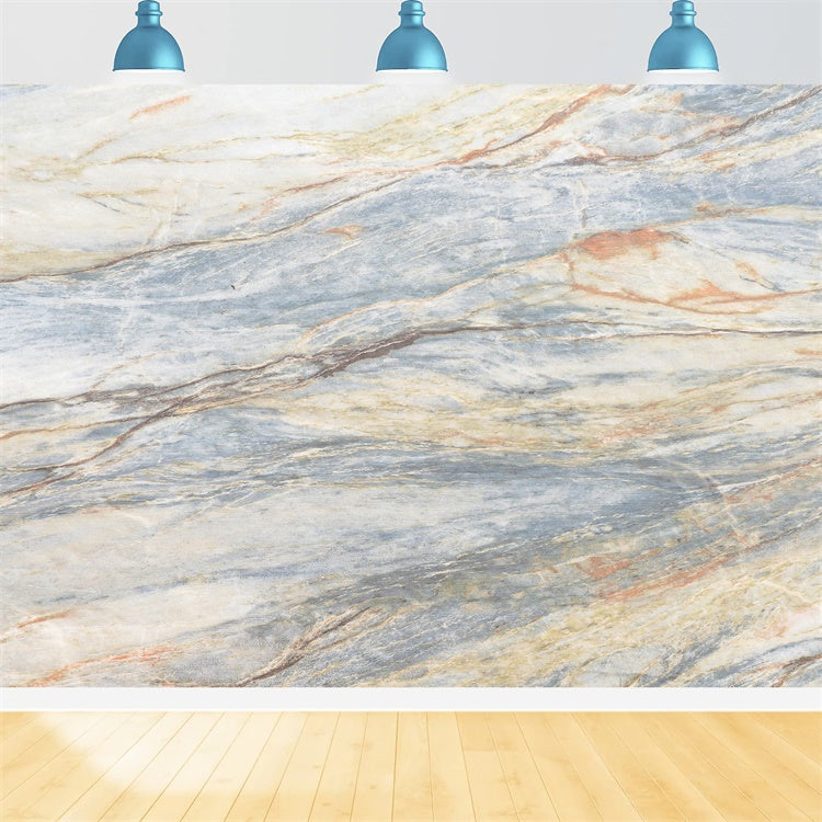 Marble Photography Backdrop Blue Beige Abstract Backdrop UK GQ4-134