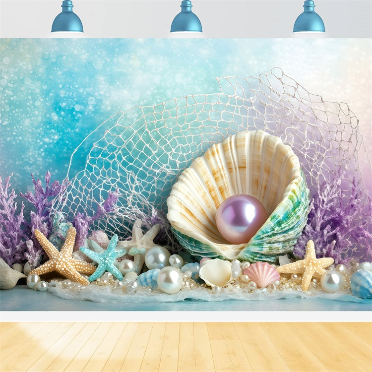 Beach Backdrops Shell Pearls Summer Backdrop UK GQ4-267