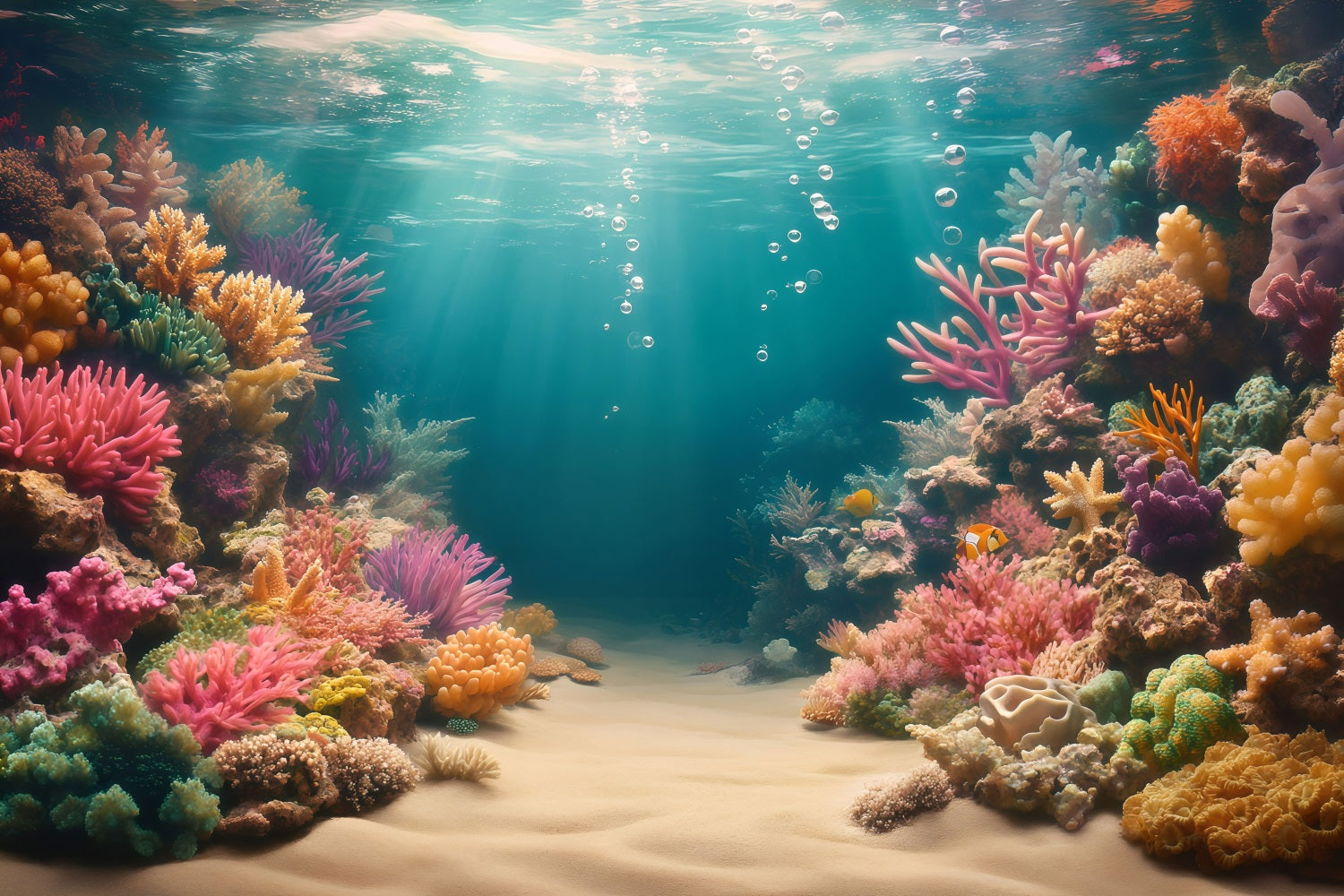 Beach Photo Backdrops Summer Coral Paradise Backdrop UK GQ4-281