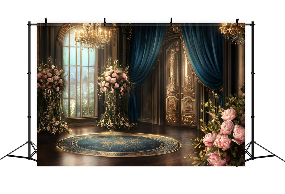 Antique Backdrop Rose Garden Palace Vintage Photography Backdrops UK GQ4-306
