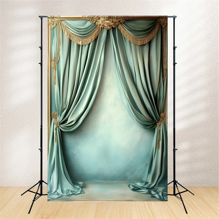 Vintage Backdrop For Photoshoot Opulent Curtain Vintage Charm Backdrop UK GQ4-345