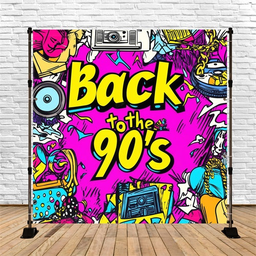 90s Photo Backdrop Doodle Party Throwback Backdrop UK GQ4-355