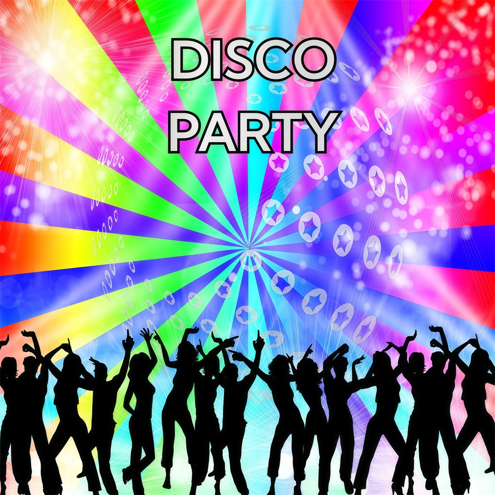 80's Backdrop Star Glow Groove Night Backdrop UK GQ4-356