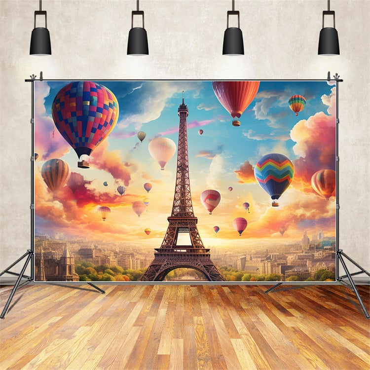 Paris Backdrop Ideas Hot Air Balloons Fantasy Sky Backdrop UK GQ4-50