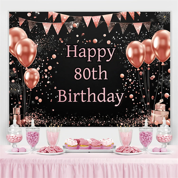 Custom Birthday Backdrops Fireworks Glitter Balloon Backdrop UK GQ4-6