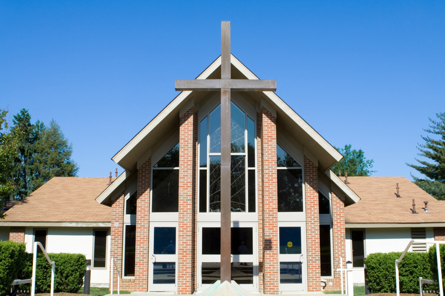 Church Backdrops Brick Cross Architecture Backdrop UK GQ4-68