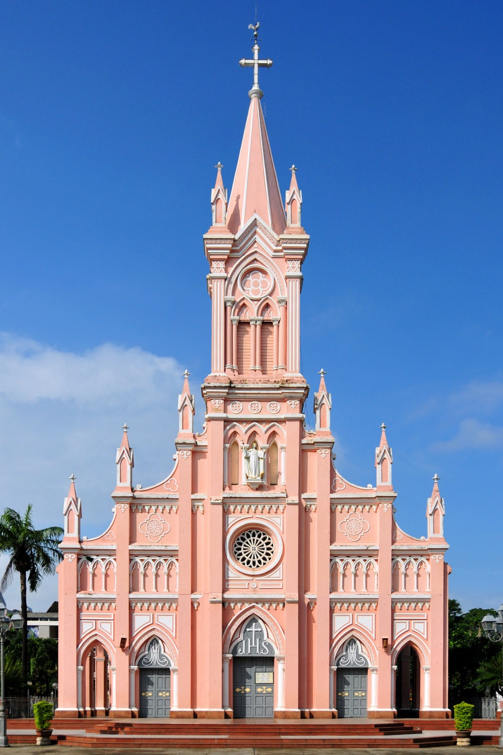 Church Stage Backdrop Pink Gothic Architecture Backdrop UK GQ4-76