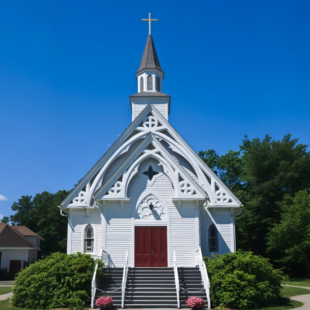 Church Backdrop Classic White Sky Architecture Backdrop UK GQ4-77